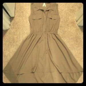 Army Green HighLow Dress